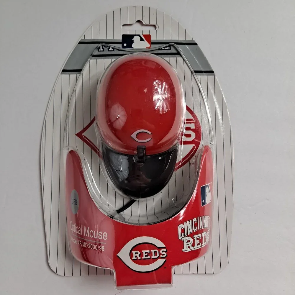 Cincinnati Reds Optical Mouse Baseball Hat USB Corded Fan RED